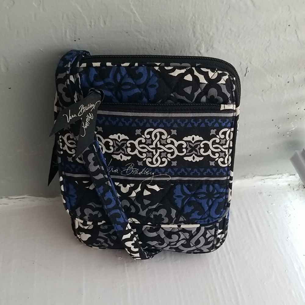 Vera Bradley Black and Blue Crossbody Bag